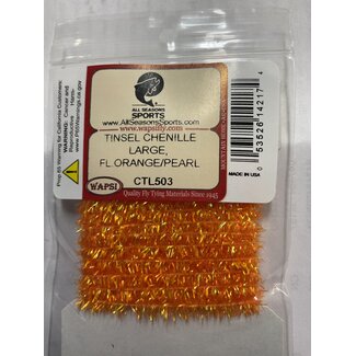 Wapsi TINSEL CHENILLE LARGE, FL. ORANGE/PEARL (CTL503)