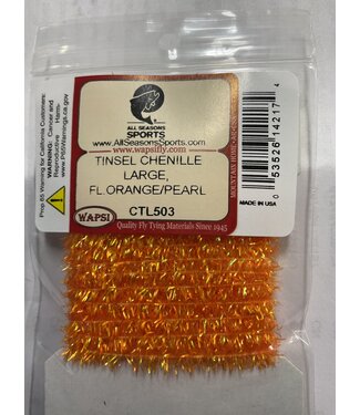 Wapsi TINSEL CHENILLE LARGE, FL. ORANGE/PEARL (CTL503)