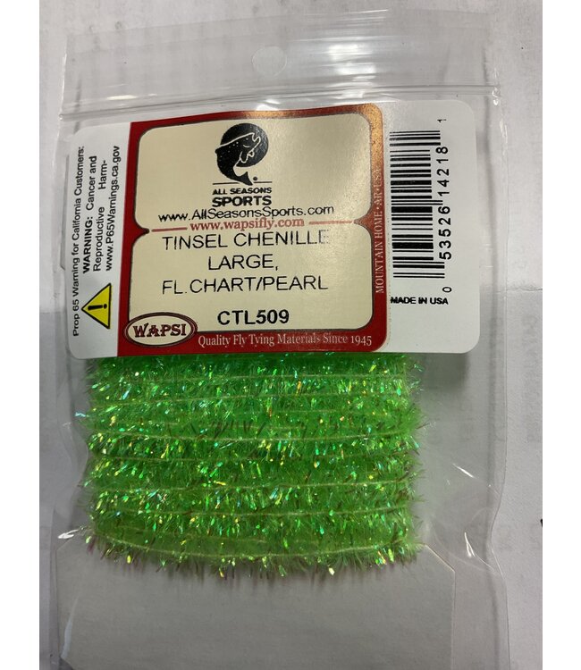 Wapsi (CTL509) TINSEL CHENILLE LARGE, FL.CHART/PEARL