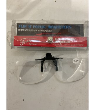 Fisherman Eyewear FISHERMAN EYEWEAR FLIP N FOCUS MAGNIFIER +3.00 90153N