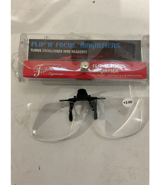 Fisherman Eyewear FISHERMAN EYEWEAR FLIP N FOCUS MAGNIFIER +3.00 90153N