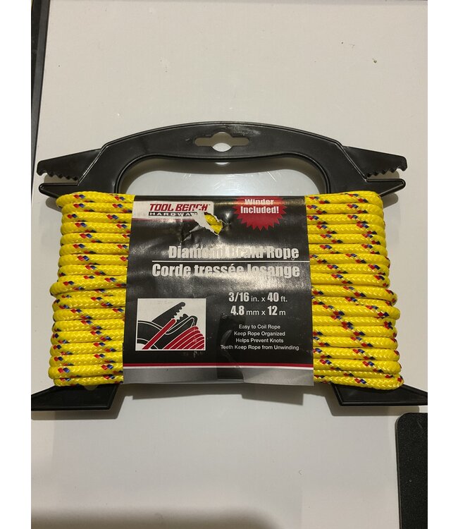 DIAMOND BRAID ROPE 3/16" X 40'