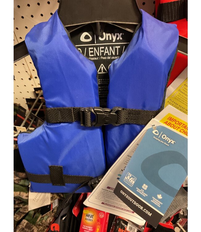 ONYX ONYX CHILD VEST BLU/BLK 30-50#