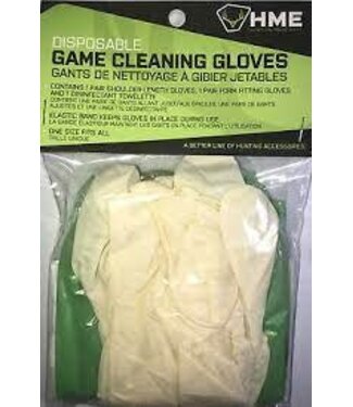 HME GCG Game Cleaning Gloves w/Towlette