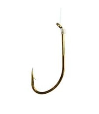 (032-6) EAGLE CLAW SZ-6 DOUBLE SNELLED HOOK PLAIN SHANK BRONZE 6/pk