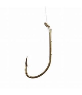 EAGLE CLAW DOUBLE SNELLED BAITHLDR HOOK SZ-2/0 BRONZE  6/PK