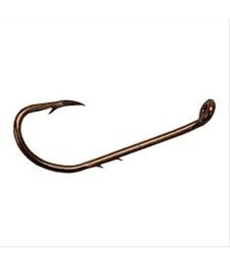 EAGLE CLAW SZ-2 LAKE&STREAM SINGLE SNELLED BAITHLDR BRONZE HOOK 6/PK