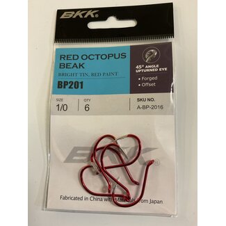 BKK Hooks BKK HOOKS RED OCTOPUS BEAK HOOK SZ1/0