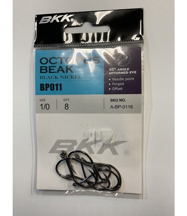 BKK Hooks BKK Octopus Beak Hook 1/0 (8pack)