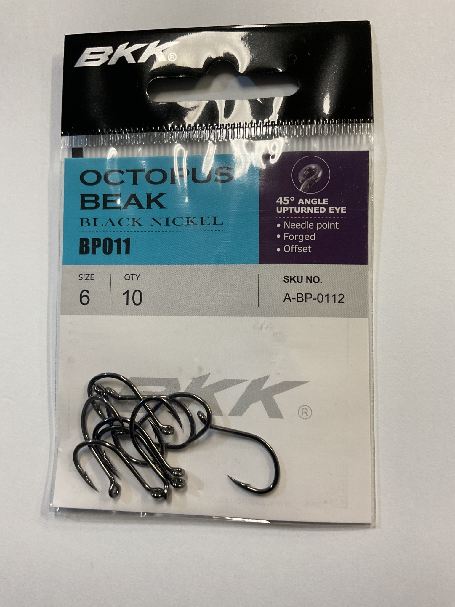 Mustad Beak/Octopus Bait Hook - 6/0 Size, 1X Strong, Forged Fishing Hook