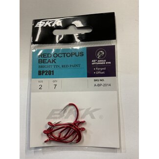 BKK Hooks BKK HOOKS RED OCTOPUS BEAK HOOK SZ 2