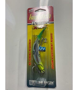 Luhr-Jensen K14X Kwikfish X-Treme (Rattle)  Flo Green / Chart UV