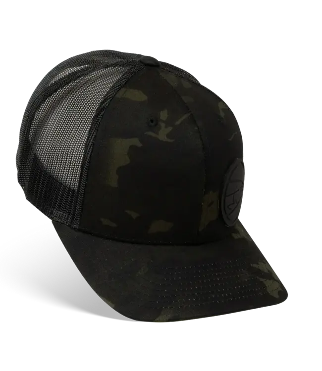 STLHD SKAGIT BLACK CAMO MULTICAP TRUCKER HAT