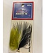 Challenger Lures CHALLENGER MARABOU JIG GOLD HD/ OLIVE, BLACK & WHITE BODY 1/32oz