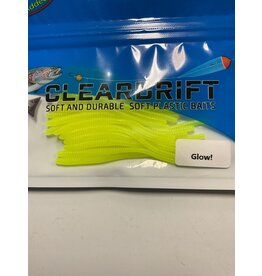 CLEARDRIFT Cleardrift Trout Worms Glow Chartreuse 2.5"