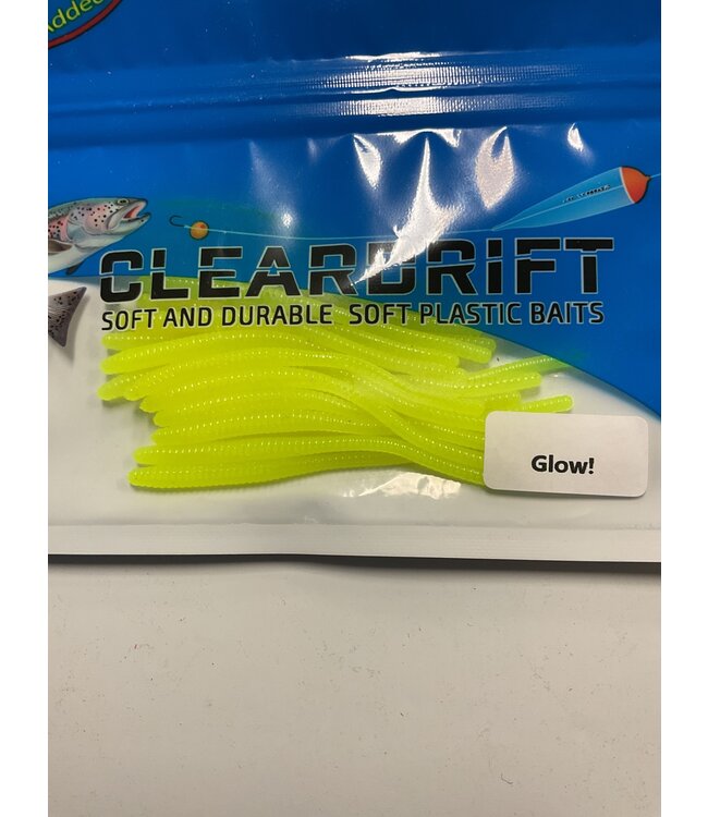 CLEARDRIFT CLEARDRIFT TROUT WORMS - GLOW - 2.5" - 20PK - CHARTREUSE