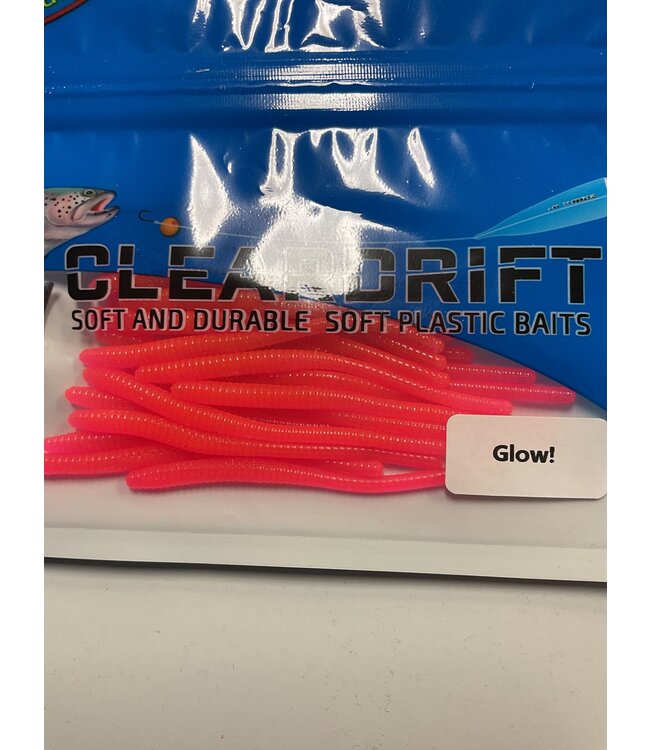 CLEARDRIFT Cleardrift Trout Worms Glow Hot Pink 2.5"