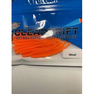 CLEARDRIFT CLEARDRIFT TROUT WORMS - GLOW - 2.5" - 20PK - ORANGE