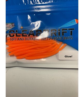 CLEARDRIFT CLEARDRIFT TROUT WORMS - GLOW - 2.5" - 20PK - ORANGE
