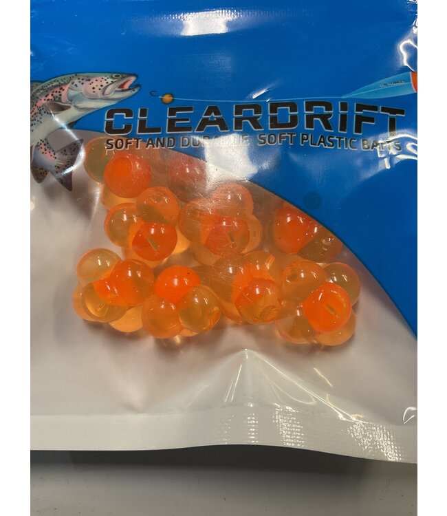 CLEARDRIFT CLEARDRIFT - EGG CLUSTER - EMBRYO - MEDIUM - 10PK - NATURAL ORANGE / ORANGE DOT