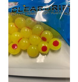 CLEARDRIFT Cleardrift Bright Chartreuse / Red Dot 10mm