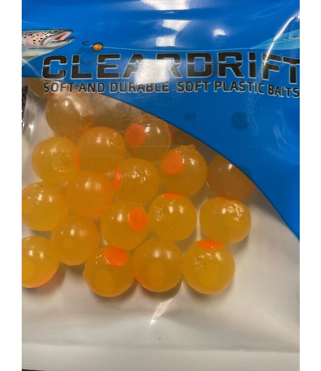 CLEARDRIFT CLEARDRIFT SOFT BEADS - EMBRYO - 10MM - 24PK - YELLOW MUSTARD / ORANGE DOT