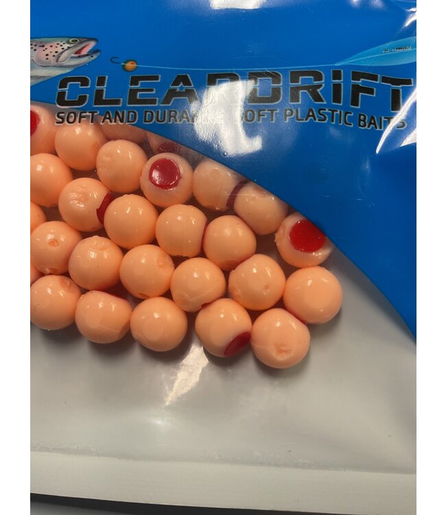 CLEARDRIFT CLEARDRIFT SOFT BEADS - EMBRYO - 8MM - 30PK - DEAD EGG / RED DOT