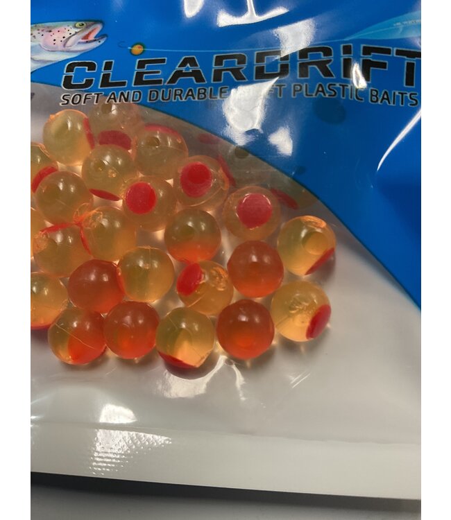CLEARDRIFT CLEARDRIFT SOFT BEADS - EMBRYO - 8MM - 30PK - NATURAL ORANGE / RED DOT