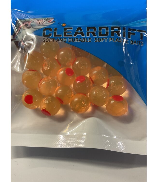 CLEARDRIFT CLEARDRIFT SOFT BEADS - EMBRYO - 10MM - 24PK - NATURAL ORANGE / RED DOT