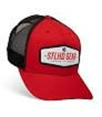 STLHD STLHD BEAD MUNCHER FLAT BILL TRUCKER HAT RED/BLACK