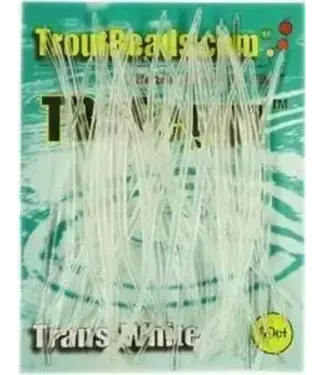 TroutBeads TROUTBEADS  T/B PEGGZ (tm) 50ct RUBBER TOOTHPICKS TRANS WHITE
