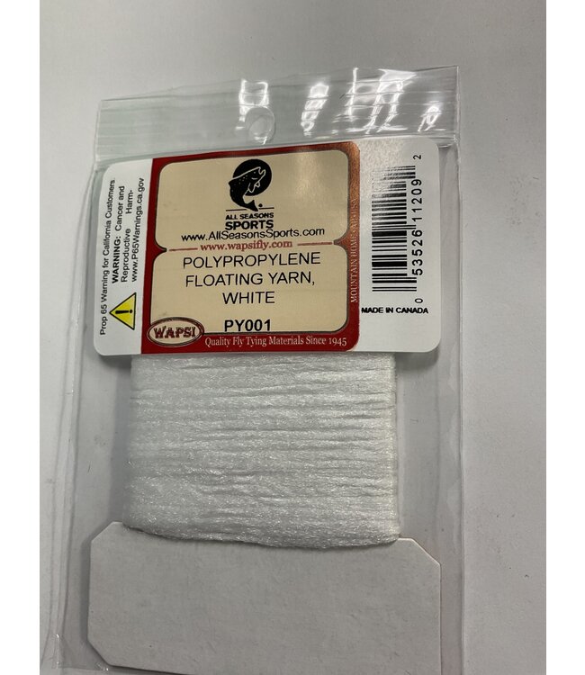 Wapsi POLYPROPYLENE FLOATING YARN, WHITE PY001