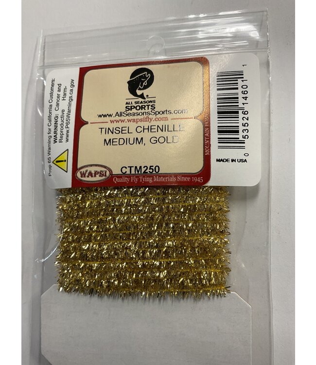 Wapsi (CTM250) TINSEL CHENILLE MEDIUM, GOLD