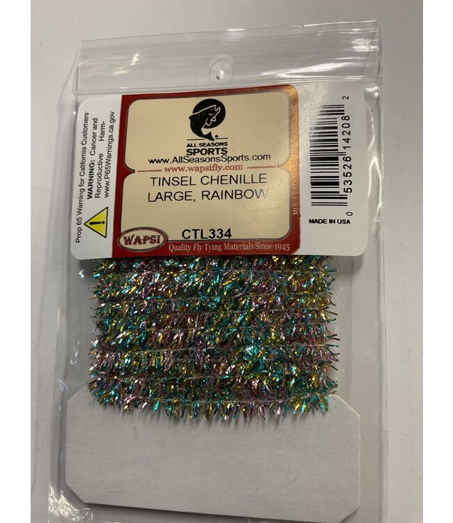 Wapsi (CTL334) TINSEL CHENILLE LARGE, RAINBOW/METALLIC