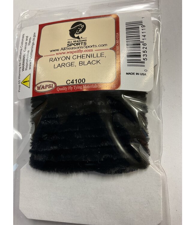 Wapsi (C4100) RAYON CHENILLE, LARGE, BLACK