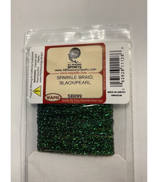 Wapsi SPARKLE BRAID, BLACK/PEARL SB099