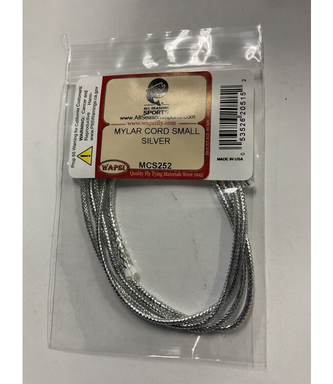 Wapsi MYLAR CORD SMALL SILVER MCS252