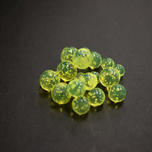 Death Roe DEATH ROE SCENTED SOFT EGG CHAINS 1/4" ULTRA CHARTREUSE/FLAKE SERIES