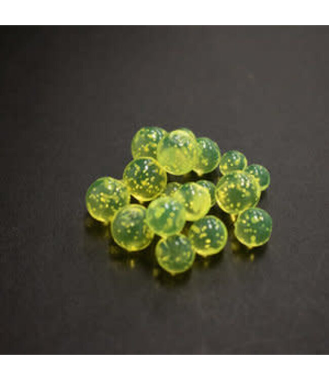 Death Roe DEATH ROE SCENTED SOFT EGG CHAINS 1/4" ULTRA CHARTREUSE/FLAKE SERIES