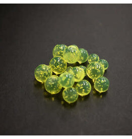 Death Roe DEATH ROE SCENTED SOFT EGG CHAINS 3/8" ULTRA CHARTREUSE/FLAKE SERIES