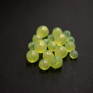 Death Roe DEATH ROE SCENTED SOFT EGG CHAINS 3/8" GHOST PEARL ULTRA CHARTREUSE
