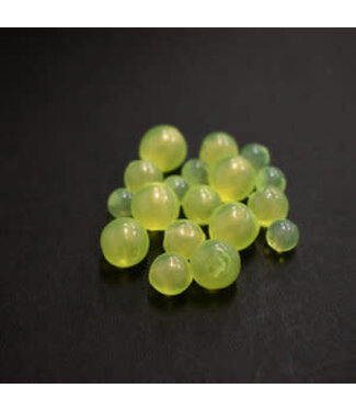 Death Roe DEATH ROE SCENTED SOFT EGG CHAINS 3/8" GHOST PEARL ULTRA CHARTREUSE