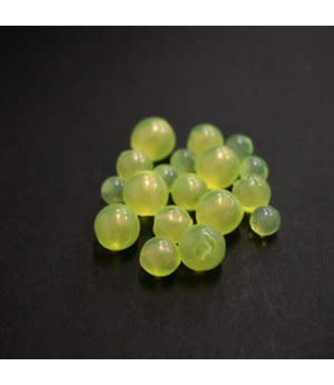 Death Roe DEATH ROE SCENTED SOFT EGG CHAINS 3/8" GHOST PEARL ULTRA CHARTREUSE