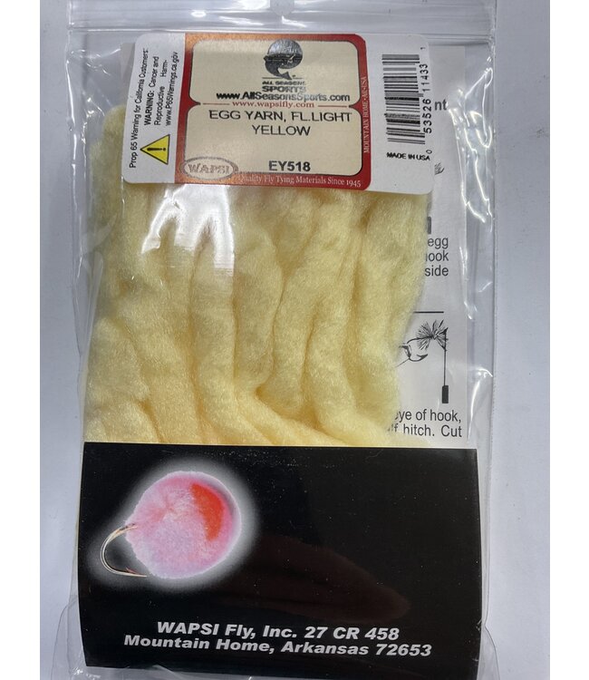 Wapsi EY518 A.S.S. EGG YARN, FL. LIGHT YELLOW