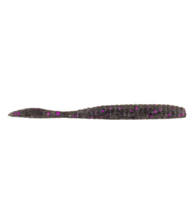 PURE FISHING Berkley MaxScent 3.6in Flatworm Smoke Black Purple