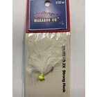 Challenger Lures CHALLENGER MARABOU JIG CHARTREUSE HEAD WHITE BODY W/FLASH 1/32oz
