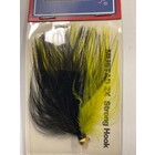 Challenger Lures CHALLENGER MARABOU JIG GOLD HEAD OLIVE BLACK BODY W/FLASH 1/32oz