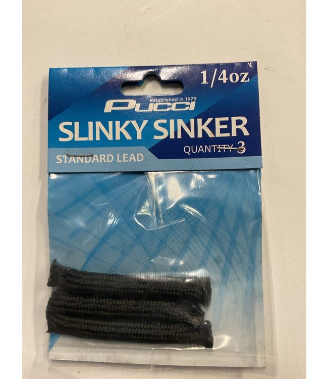 G. PUCCI & SONS, INC. PUCCI SLINKY SINKER SLWS 1/4 OZ STANDARD LEAD 3PK