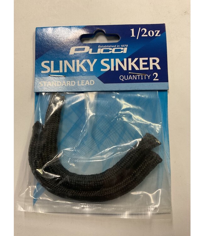 G. PUCCI & SONS, INC. P-LINE SLINKY SINKER SLWS 1/2 OZ STANDARD LEAD 2PK