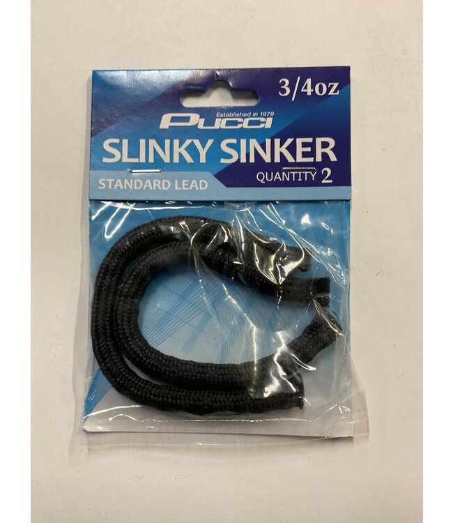 G. PUCCI & SONS, INC. PUCCI SLINKY SINKER SLWS 3/4 OZ STANDARD LEAD 2PK